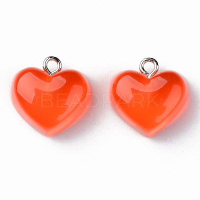Transparent Resin Pendants RESI-R429-30A-1