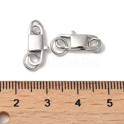 Anti-Tarnish Rhodium Plated 925 Sterling Silver Lobster Claw Clasps STER-D006-16P-1