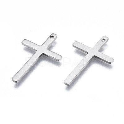 Tarnish Resistant 201 Stainless Steel Pendants STAS-N095-030-1