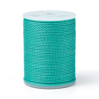 Round Waxed Polyester Cord X-YC-G006-01-1.0mm-25-1