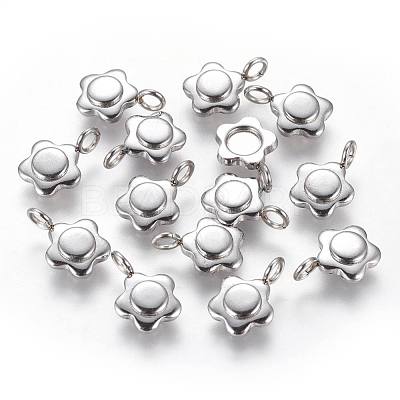 Non-Tarnish 304 Stainless Steel Pendant Cabochon Settings STAS-F222-019-1