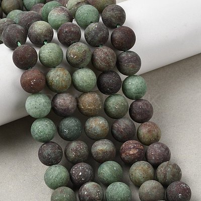 Natural Green Opal Beads Strands G-H045-A03-10MM-01-1