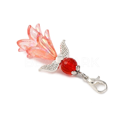 Acrylic Angel Pendant Decorations HJEW-JM04075-1