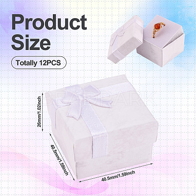 Square Paper Jewelry Ring Gift Boxes with Bowknot CON-TAC0010-80E-1