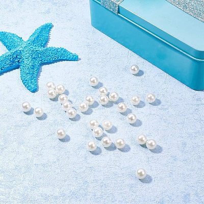 ABS Plastic Imitation Pearl Round Beads PH-MACR-F033-8mm-24-1