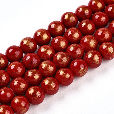 Natural Mashan Jade Beads Strands G-A255-A01-02A-1