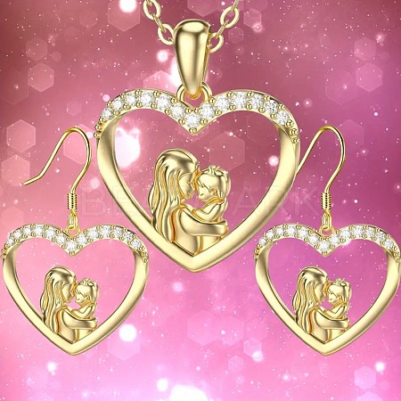 Alloy Pendant Necklaces & Stud Dangle Earrings Sets FS-WG60DFE-03-1