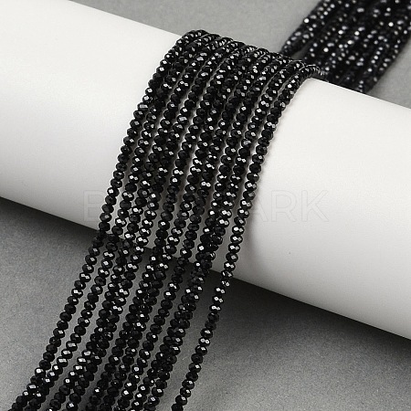 Natural Black Spinel Beads Strands G-P553-F08-01-1