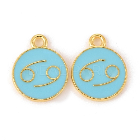 Alloy Enamel Pendants ENAM-S124-01B-16D-1