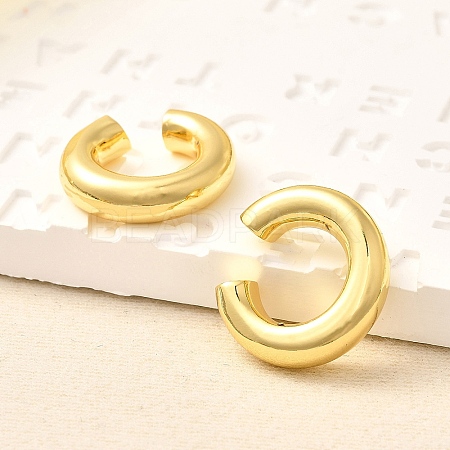 Rack Plating Brass Ring Cuff Earrings for Women X1-EJEW-H135-01G-02-1