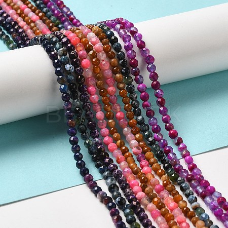 Natural Fire Crackle Agate Beads Strands G-G588-4mm-M-1