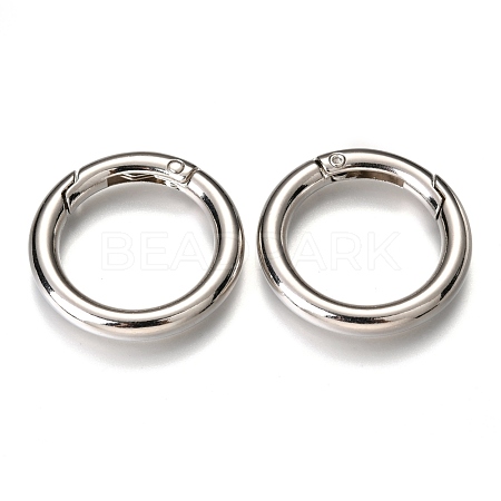 Zinc Alloy Spring Gate Rings PALLOY-C100-01P-02-1