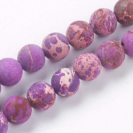 Natural Imperial Jasper Beads Strands G-K232-8mm-01E-1