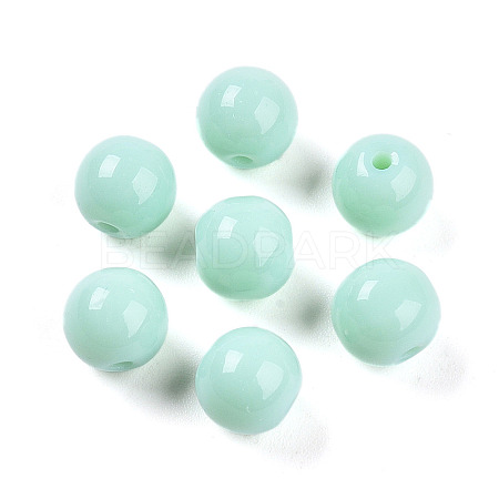 Opaque Solid Color Glass Beads LS-GLAA-N007-8mm-A12-1