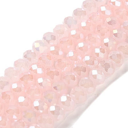 Baking Electroplate Glass Beads Strands DGLA-A039-J10mm-B14-1