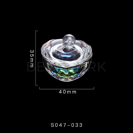 Heart Nail Art Glass Dappen Dish MRMJ-S047-033-1