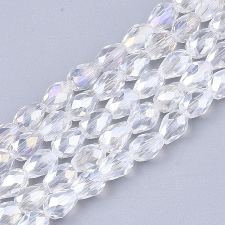 Electroplate Glass Beads Strands EGLA-T013-05M-1