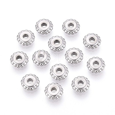 Non-Tarnish 304 Stainless Steel Disc Beads STAS-P319-14B-P-1