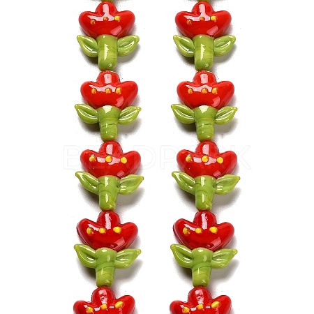 Handmade Lampwork Beads Strands LAMP-A005-03F-1