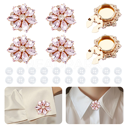 Alloy Cufflinks & 4-Hole Plastic Buttons HJEW-NB00249-1