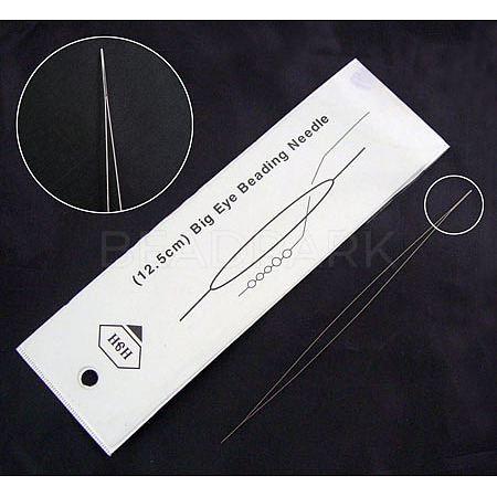 Iron Collapsible Big Eye Beading Needles ES001Y-1-1