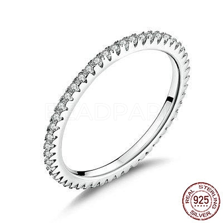 Anti-Tarnish Rhodium Plated 925 Sterling Silver Finger Rings RJEW-FF0008-008P-16mm-1