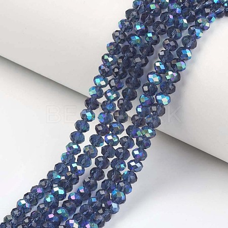 Electroplate Glass Beads Strands EGLA-A034-T6mm-L15-1