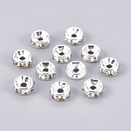 Brass Grade A Crystal Rhinestone Beads X-RB-A003-6MM-S-1