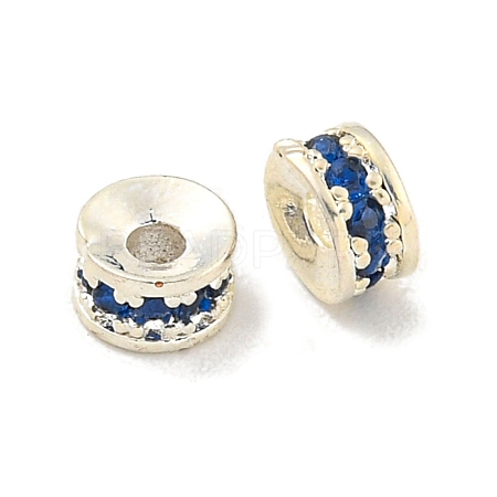 Brass Cubic Zirconia Spacer Beads KK-L215-004A-S02-1