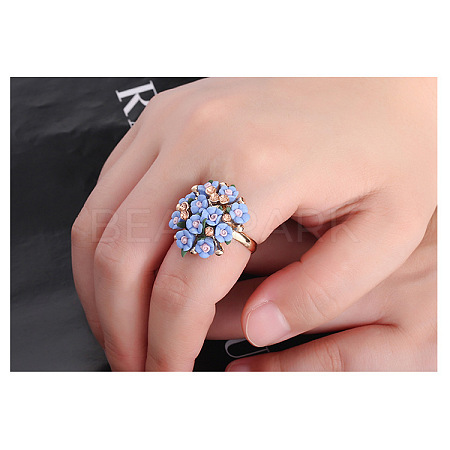 Alloy Rhinestone Finger Rings for Women WG4BC41-01-1