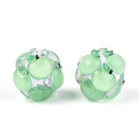 Fruit Round Resin Beads LS-RESI-T059-03K-1