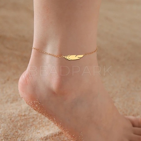 Feather 201 Stainless Steel Link Anklets for Women FS-WGD6197-02-1