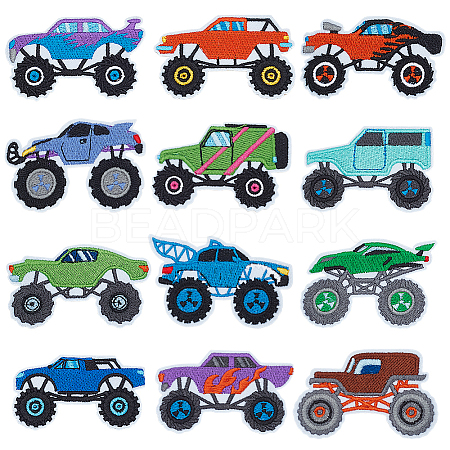 Cross Country Vehicle Polyester Computerized Embroidery Iron on/Sew on Patches PATC-WH0014-37-1