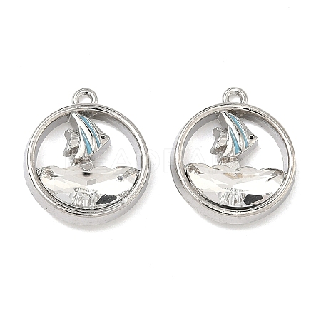 Alloy Glass Pendants FIND-B061-05P-B04-1
