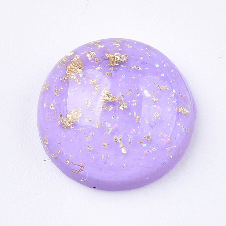Glitter Translucent Resin Cabochons RESI-S364-43A-05-1