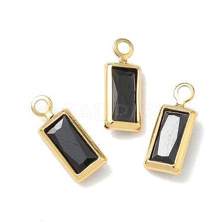Brass Glass Charms KK-Z136-13G-03-1
