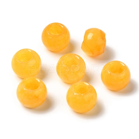 Natural White Jade(Dyed) European Beads G-N342-03O-1