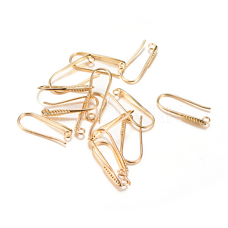 Brass Earring Hooks KK-R037-12KC-1