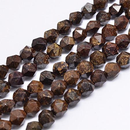 Natural Bronzite Beads Strands G-N0313-07-8mm-1