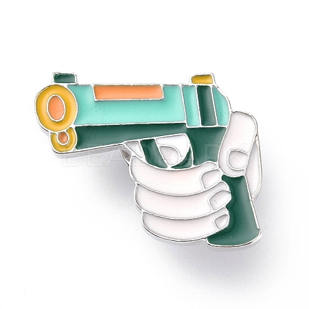 Gun Shape Enamel Pin ENAM-K021-05C-1