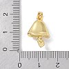 Brass Micro Pave Clear Cubic Zirconia Pendants KK-P273-06G-3