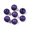 Halloween Printed Spider Webs Colored Wood European Beads WOOD-K007-04B-1