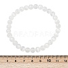 Natural Selenite Round Beaded Stretch Bracelet BJEW-D024-01B-5