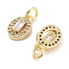 Brass Micro Pave Cubic Zirconia Charms KK-C051-04G-04-2