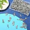 100Pcs 10 Styles Tibetan Style Alloy Pendants TIBEP-CJ0001-52-5