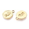 Ion Plating(IP) 304 Stainless Steel Pendants STAS-F282-07G-2