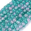 Crackle Glass Beads Strands X-CCG-Q002-8mm-06-2