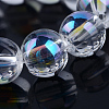 Electroplate Glass Beads Strands X-EGLA-Q062-8mm-A08-4