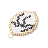 Glass Seed Beaded Twelve Constellations Pendants PALLOY-MZ00891-11-4