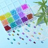 330Pcs 15 Colors Baking Paint Glass Beads Strands DGLA-YW0001-08-5